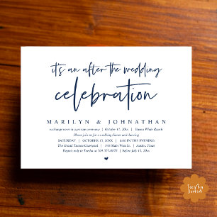 Invitation C'est après la fête mariage, dîner