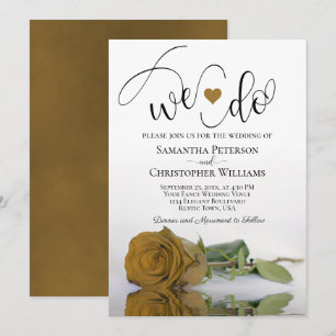 Invitation C'Est Ce Que Nous Faisons ! Élégant Rose or ocre M