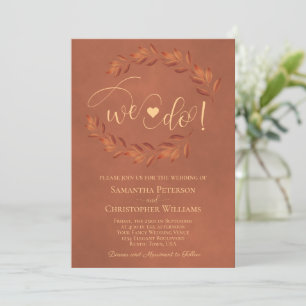 Invitation C'Est Ce Que Nous Faisons ! Rustique Feuilles en t