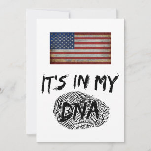 INVITATION C'EST DANS MON ADN DRAPEAU DE PAYS PERSONNALISABLE