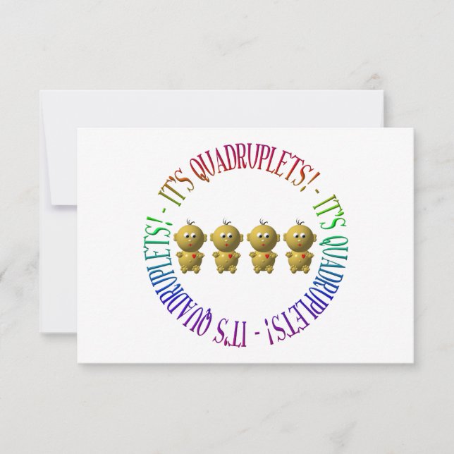 Invitation C'est des quadruplets ! (Devant)