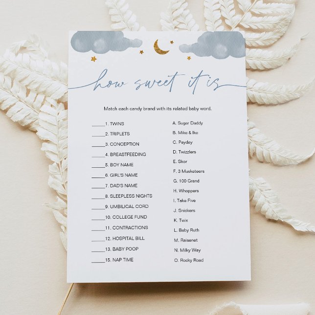 Invitation C'Est Doux C'Est Candy Bar Twinkle Star Baby Jeu (Créateur téléchargé)