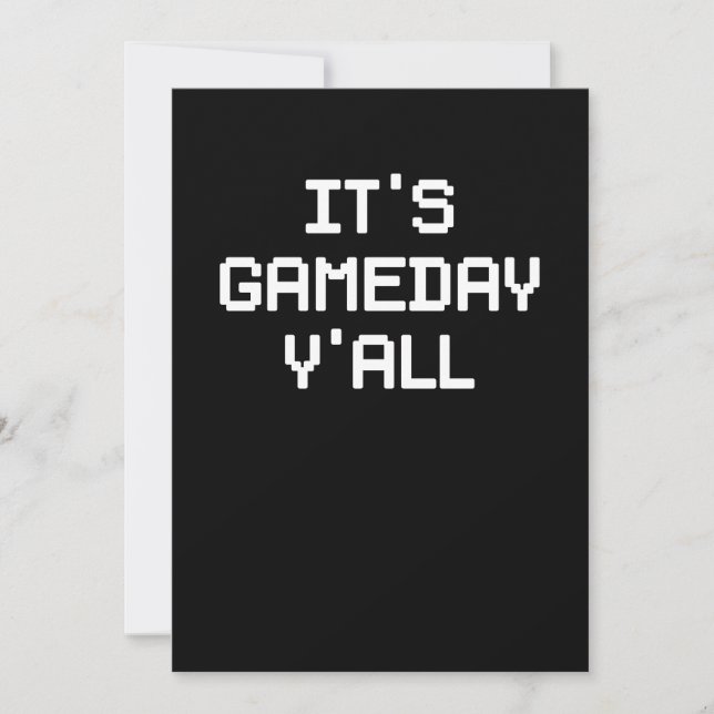 Invitation C'est Gameday Y'all Football & Gaming (Devant)
