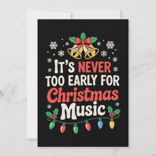 Invitation C'est Jamais Trop Tôt Pour La Musique De Noël Cloc