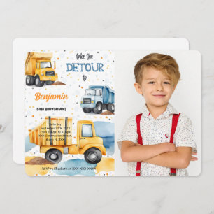 Invitation C'est la construction photo d'anniversaire