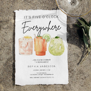 Invitation C'est la fête de la retraite à cinq heures partout