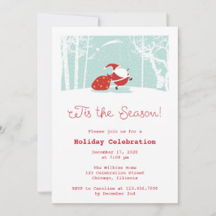 Invitation C'est la fête de Noël de Père Noël