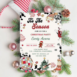 Invitation C'Est La Fête De Noël Du Disco Ball De La Saison