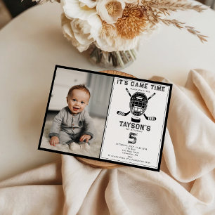 Invitation C'est la photo de la fête d'anniversaire de 5 ans 