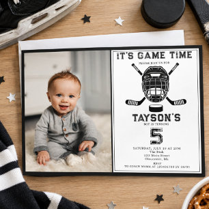 Invitation C'est la photo de la fête d'anniversaire de 5 ans