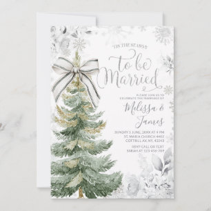 Invitation C'est la saison de se marier Mariage d'hiver argen