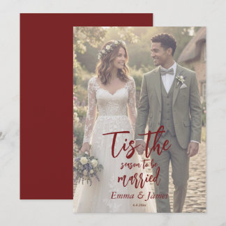 Invitation C'est la saison de se marier Noël Mariage  
