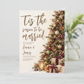 Invitation C'est la saison de se marier Noël Mariage