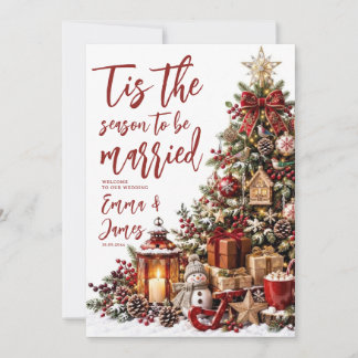Invitation C'est la saison de se marier Noël Mariage