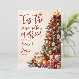 Invitation C'est la saison de se marier Noël Mariage In