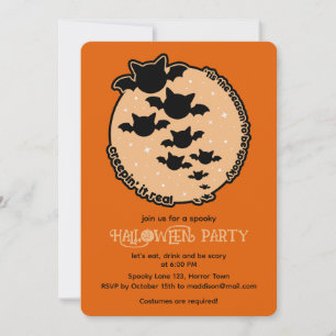 Invitation C'Est La Saison D'Être Éffrayant Halloween Party