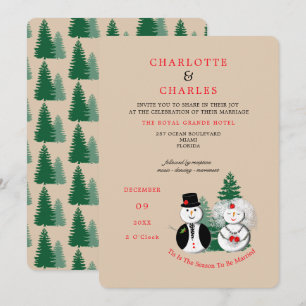 Invitation C'Est La Saison D'Être Marié Hiver Mignonne