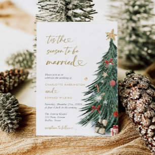 Invitation C'Est La Saison D'Être Marié Mariage De Noël
