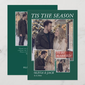 Invitation C'est la saison d'être marié Noël Mariage