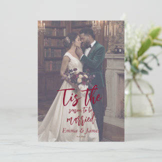 Invitation C'est la saison d'être marié Noël Mariage