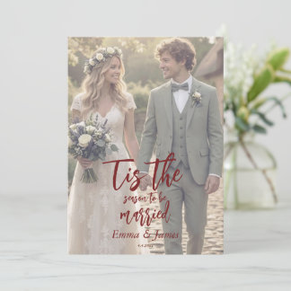 Invitation C'est la saison d'être marié Noël Mariage