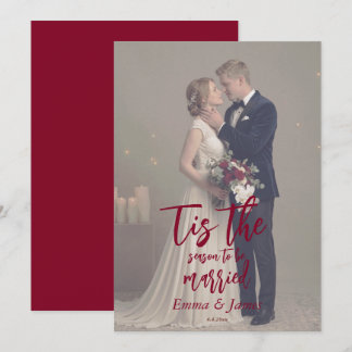 Invitation C'est la saison d'être marié Noël Mariage 