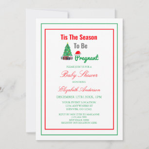 Invitation C'Est La Saison D'Être Un Baby shower Enceint