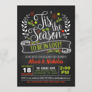 Invitation C'est la saison pour être dans l'amour Fiançailles
