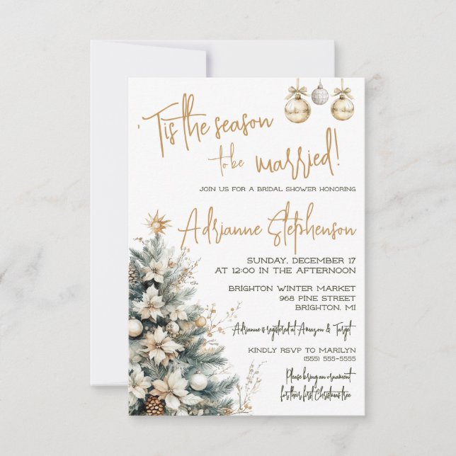 Invitation 'C'est la saison pour être marié ! Fête des mariée (Devant)