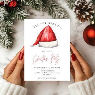 Invitation C'est la Season Bow avec Père Noël Holiday Invitat