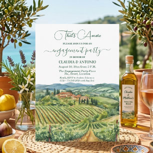 Invitation C'est l'Amore Fête de Fiançailles au Vignoble Ital