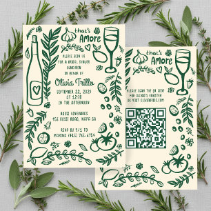 Invitation C'est l'Amore Nourriture Italienne PERSONNALISÉE B