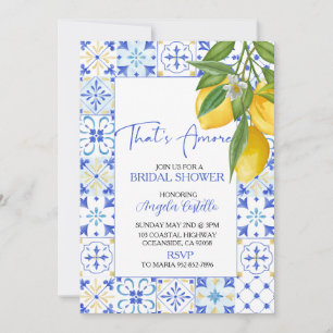 Invitation C'est l'amour Amalfi Coast Lemon shower de mariage
