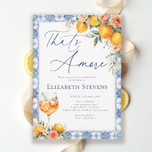 Invitation C'est l'Amour : Baby Shower Citron Fleurs Italienn
