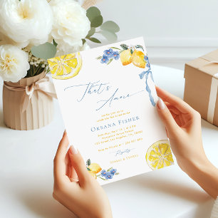 Invitation C'est l'Amour Citrons Arc Main Squeeze Enterrement