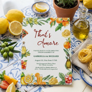 Invitation C'est l'Amour Fête de Fiançailles Citrus Italien