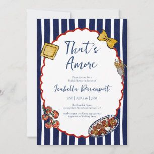 Invitation C'est l'Amour Fête de Fiançailles Italienne sur le