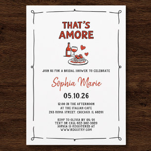 Invitation C'est l'Amour Mariage Italien Shower Capharnaüm Ro
