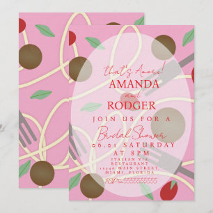 Invitation C'est l'Amour Pâtes Italiennes Mariage