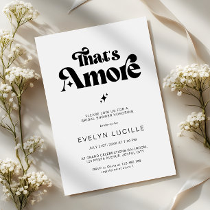 Invitation C'est l'Amour Rétro Minimaliste Baby Shower