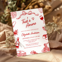 C'est l'Amour Rouge Fête de Mariage Italienne Dess