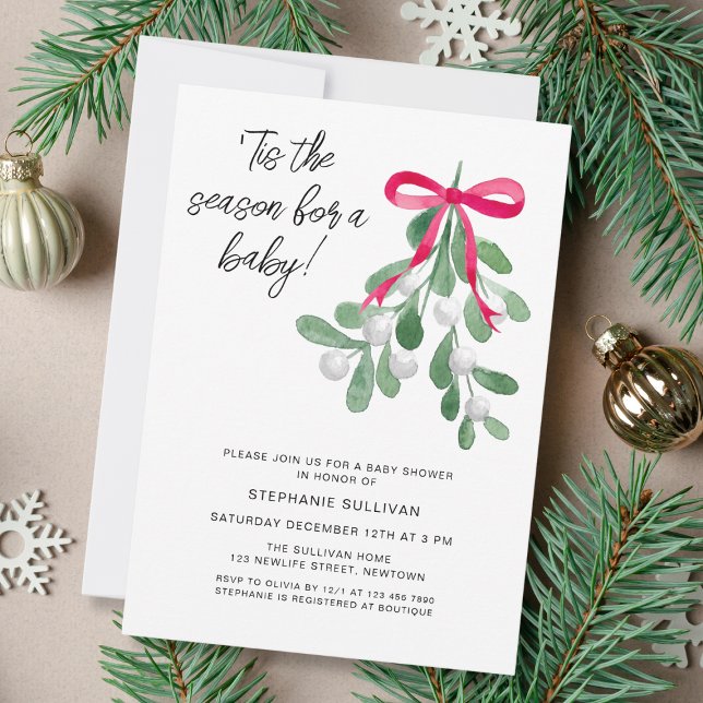 Invitation C'Est Le Baby shower De Noël De La Saison (Créateur téléchargé)