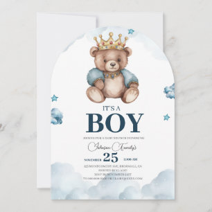 Invitation C'EST LE Baby shower D'Ours GARÇON