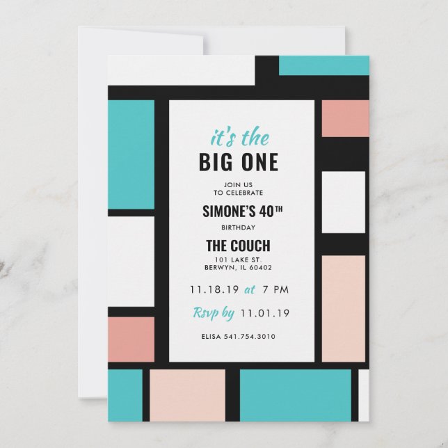 Invitation C'est le Big One 30ème 40ème 50ème anniversaire (Devant)