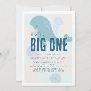 Invitation C'est le Big One Blue Whale 1er anniversaire
