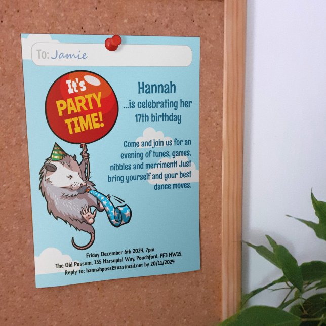 Invitation C'est le TEMPS DE LA FÊTE Ajoutez vos coordonnées  (Créateur téléchargé)