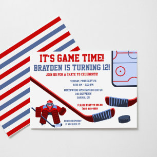 Invitation C'est l'heure du match ! Fête d'anniversaire de ho