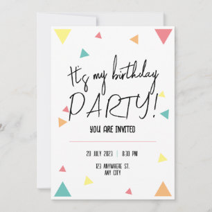 Invitation C'est ma fête d'anniversaire ! personnalisée