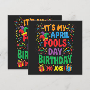 Invitation C'est mon anniversaire du poisson d'avril et ce n'