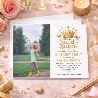 Invitation c'est mon anniversaire sweet sixteen 16 ans